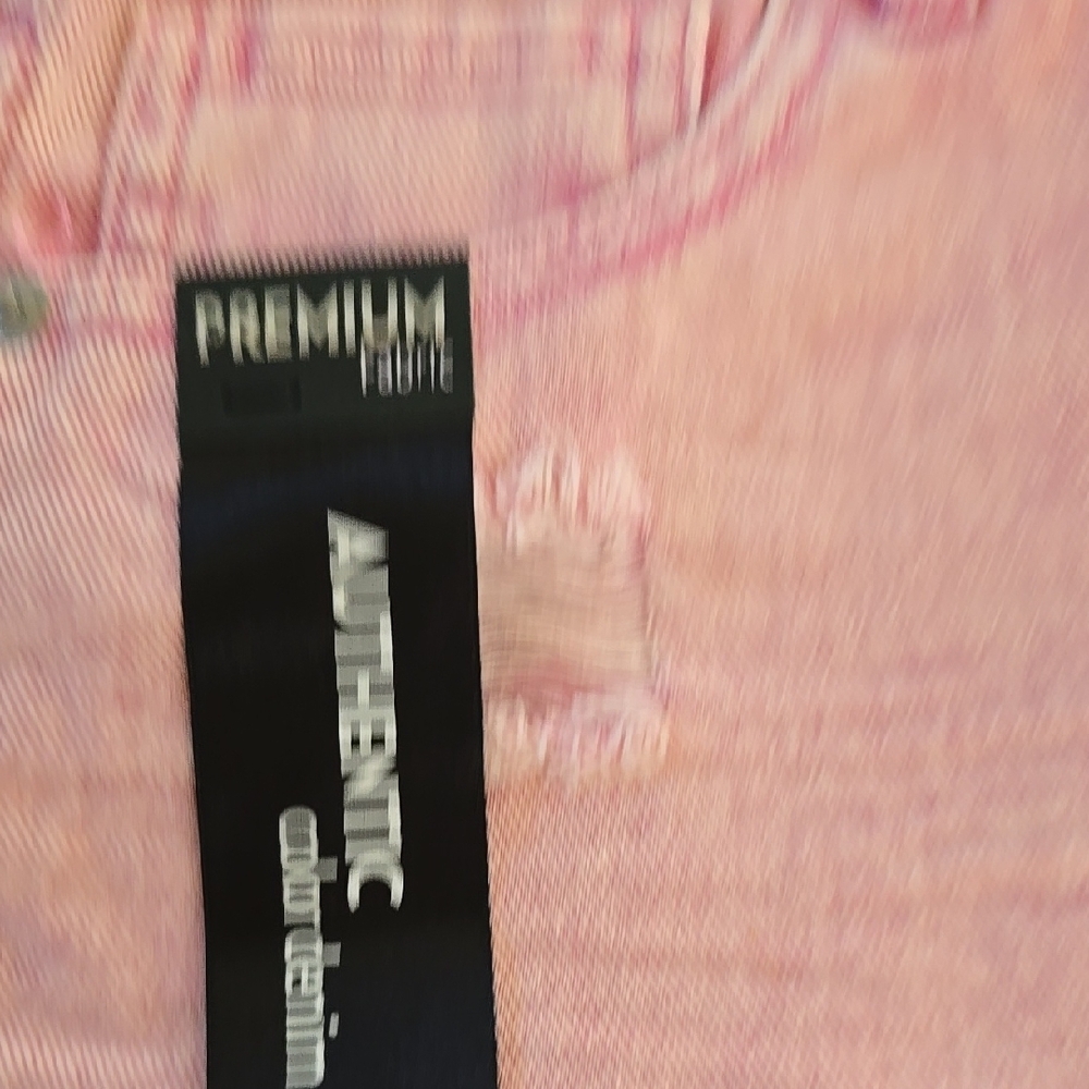 Pink Frayed Denim JR  Shorts - Picture 6 of 6